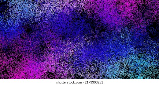 Fondo vector azul, rosa oscuro, con líneas dobladas. Muestra geométrica colorida con curvas de degradado.  Patrón de anuncios, comerciales.