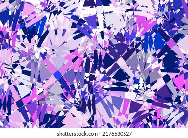 Dark Pink, Blue vector background with polygonal forms. Triangle shapes with colorful gradient in abstract style. Start design for insperarion.