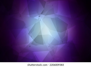 Dunkelrosa, blauer Vektorhintergrund mit abstrakten Polygonalen. Illustration mit bunten Farbverlauf-Formen im abstrakten Stil. Modernes Design für Ihre Visitenkarte.