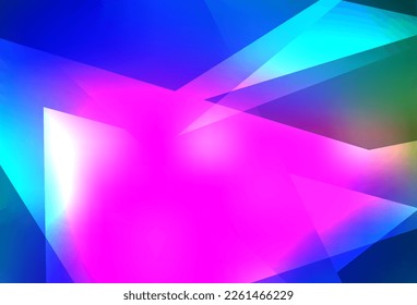 Dark Pink, Blue vector background with polygonal style. Abstract gradient illustration with triangles. Pattern for booklets, leaflets