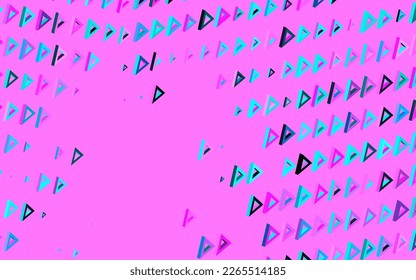 Dark Pink, Blue vector background with triangles. Illustration with set of colorful triangles. Simple design for your web site.