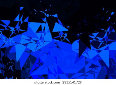 Pink oscuro, fondo vectorial azul con triángulos. Magnífica ilustración abstracta con formas triangulares, formas. Una adición fácil a sus comerciales.