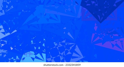 Pink oscuro, fondo vectorial azul con formas poligonales. Diseño sencillo de estilo abstracto con triángulos, líneas. Una adición fácil a sus comerciales.
