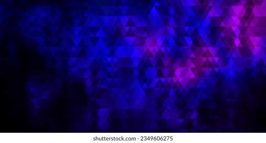 Dark Pink, Blue vector background with lines, triangles. Abstract gradient design with colorful triangles. Template for landing pages.