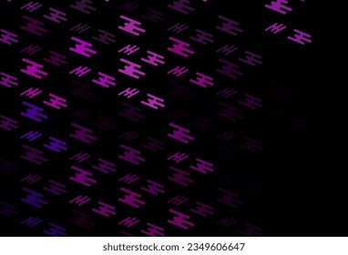 Pink oscuro, fondo vectorial azul con líneas rectas. Ilustración abstracta geométrica moderna con staves. Fondo para anuncios de TV.