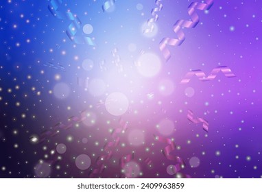 Dunkelrosa, blauer Vektorhintergrund im Xmas-Stil. Eine intelligente Illustration mit Farbverlauf-Weihnachtselementen. Muster für Werbung, Poster, Banner für Bücher.