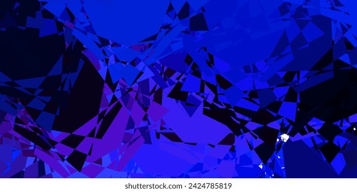 Rosa oscuro, fondo de vector azul con formas poligonales. Ilustración de material web con triángulos abstractos coloridos. Empieza a diseñar para inspirarte.