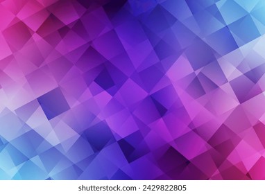 Dark Pink, Blue vector background in polygonal style. Illustration with set of colorful rectangles. Pattern for commercials.