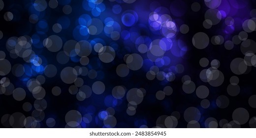 Dark Pink, Blue vector background with bubbles. Abstract colorful disks on simple gradient background. Design for posters, banners.