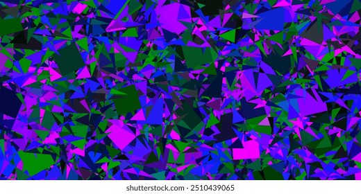 Rosa oscuro, fondo de Vector azul con triángulos. Formas triangulares con gradiente colorido en estilo abstracto. Comience el diseño para la instalación.