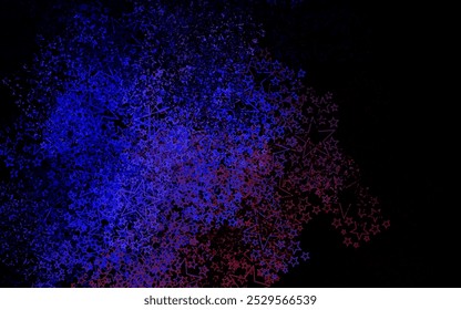 Dark Pink, Blue vector background with colored stars. Glitter abstract illustration with colored stars. Pattern for futuristic ad, booklets.