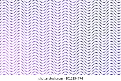 Dark Pink, Blue vector banner with circles, spheres. Abstract spots. Background of Art bubbles in halftone style with colored gradient.