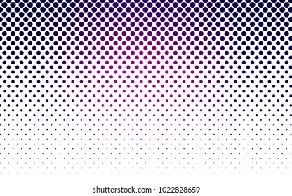 Dark Pink, Blue vector banner with circles, spheres. Abstract spots. Background of Art bubbles in halftone style with colored gradient.