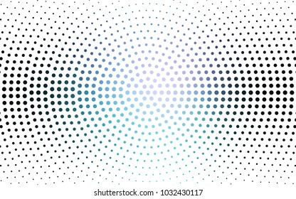 Dark Pink, Blue vector banner set of circles, spheres. Donuts Background. Creative Design Templates. Technology halftone illustration.