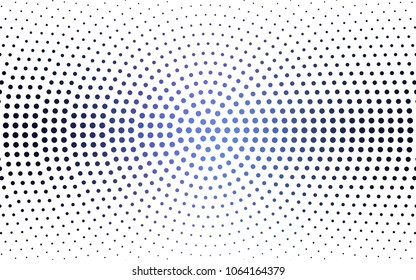 Dark Pink, Blue vector banner set of circles, spheres. Donuts Background. Creative Design Templates. Technology halftone illustration.