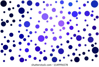 Dark Pink, Blue vector banner set of circles, spheres. Donuts Background. Creative Design Templates. Technology halftone illustration.