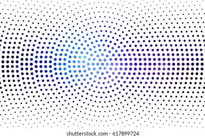 Dark Pink, Blue vector banner set of circles, spheres. Donuts Background. Creative Design Templates. Technology halftone illustration.