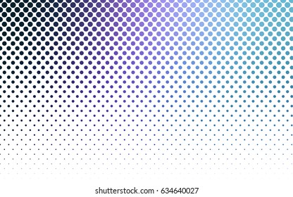 Dark Pink, Blue vector banner with circles, spheres. Abstract spots. Background of Art bubbles in halftone style with colored gradient.