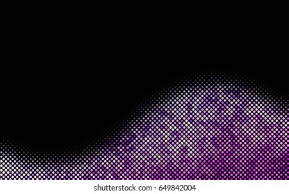 Dark Pink, Blue vector banner with circles, spheres. Abstract spots. Background of Art bubbles in halftone style with colored gradient.
