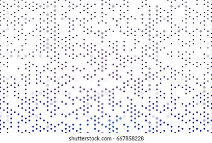 Dark Pink, Blue vector banner with circles, spheres. Abstract spots. Background of Art bubbles in halftone style with colored gradient.