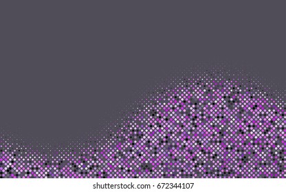 Dark Pink, Blue vector banner with circles, spheres. Abstract spots. Background of Art bubbles in halftone style with colored gradient.