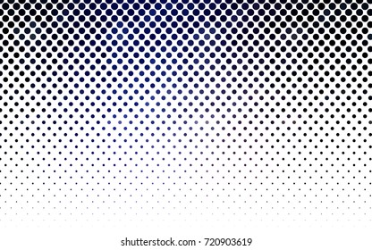 Dark Pink, Blue vector banner with circles, spheres. Abstract spots. Background of Art bubbles in halftone style with colored gradient.