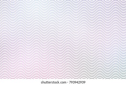 Dark Pink, Blue vector banner with circles, spheres. Abstract spots. Background of Art bubbles in halftone style with colored gradient.