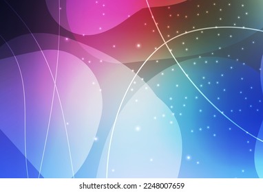 Oscuro Pink, Blue vector Hermosa ilustración colorida con círculos, líneas. Hermosa ilustración de color con círculos borrosos en estilo natural. Diseño moderno para una tarjeta de visita.