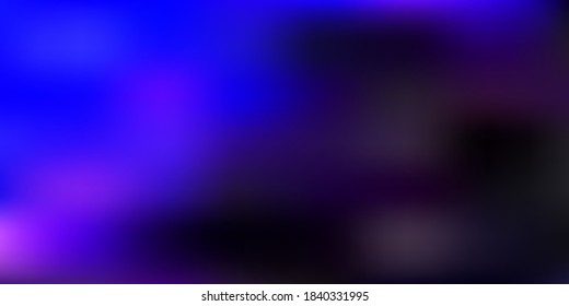 Diseño oscuro rosa, azul vectorial blur. Ilustración colorida con gradiente en estilo abstracto. Tu negocio.