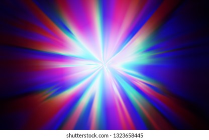 Dark Pink, Blue vector blurred shine abstract template. Creative illustration in halftone style with gradient. Smart design for your work.
