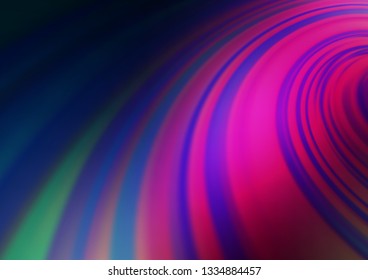 Dark Pink, Blue vector blurred shine abstract template. Creative illustration in halftone style with gradient. The blurred design can be used for your web site.