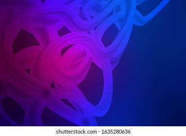 Dark Pink, Blue vector blurred shine abstract background. Creative illustration in halftone style with gradient. New style for your business design.