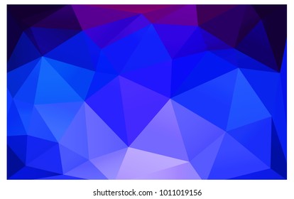 Dark Pink, Blue vector blurry triangle background design. Geometric background in Origami style with gradient. 