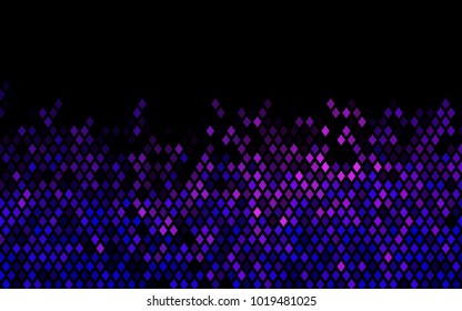 Dark Pink, Blue vector blurry rectangular background. Geometric background in square style with gradient. The pattern can be used for brand-new background.