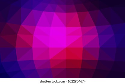 Dark Pink, Blue vector blurry triangle background design. Geometric background in Origami style with gradient. 