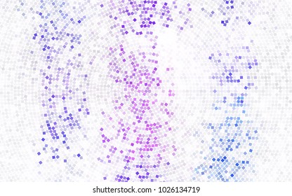 Dark Pink, Blue vector blurry rectangular background. Geometric background in square style with gradient. The pattern can be used for brand-new background.