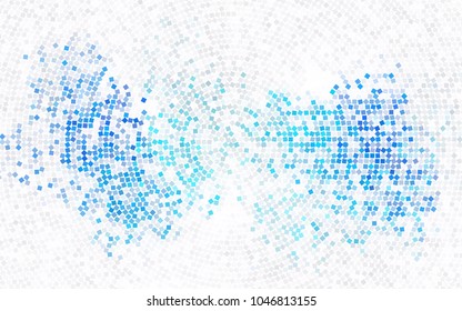 Dark Pink, Blue vector blurry rectangular background. Geometric background in square style with gradient. The pattern can be used for brand-new background.
