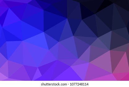 Dark Pink, Blue vector blurry triangle background design. Geometric background in Origami style with gradient. 