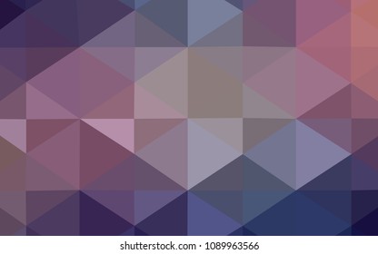 Dark Pink, Blue vector blurry triangle texture. Elegant bright polygonal illustration with gradient. That pattern can be used as a part of a brand book.
