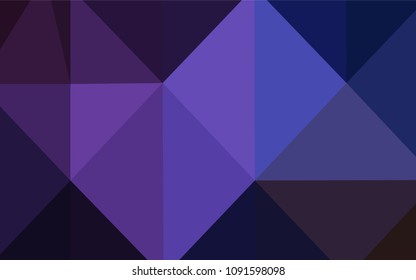 Dark Pink, Blue vector blurry triangle texture. Triangular geometric sample with gradient.  A completely new template for your business design.
