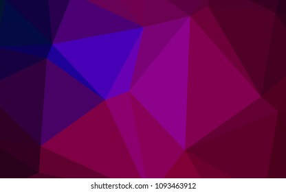 Dark Pink, Blue vector blurry triangle pattern. Elegant bright polygonal illustration with gradient. A new texture for your design.