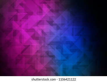 Dark Pink, Blue vector blurry hexagon template. A vague abstract illustration with gradient. The completely new template can be used for your brand book.