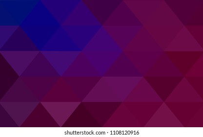 Dark Pink, Blue vector blurry triangle background design. Geometric background in Origami style with gradient. 
