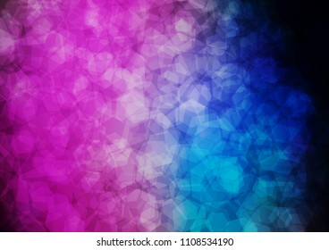 Dark Pink, Blue vector blurry hexagon background. Glitter abstract illustration with an elegant design. A completely new design for your business.