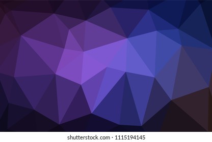 Dark Pink, Blue vector blurry triangle pattern. Creative illustration in halftone style with gradient. A completely new design for your business.