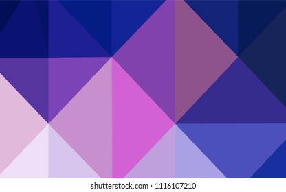 Dark Pink, Blue vector blurry triangle template. Triangular geometric sample with gradient.  The best triangular design for your business.