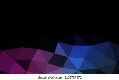 Dark Pink, Blue vector blurry hexagon blurry triangle. A vague abstract illustration with gradient. Brand new style for your business design.