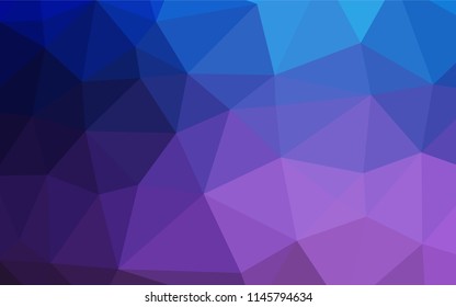 Dark Pink, Blue vector blurry hexagon pattern. Modern geometrical abstract illustration with gradient. The polygonal design can be used for your web site.