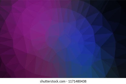 Dark Pink, Blue vector blurry hexagon template. An elegant bright illustration with gradient. Brand new design for your business.