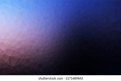 Dark Pink, Blue vector blurry hexagon texture. A sample with polygonal shapes. The completely new template can be used for your brand book.